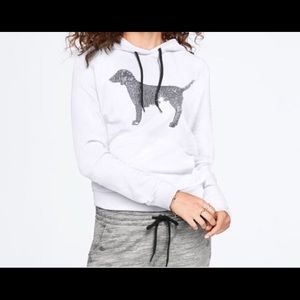 Victoria’s Secret PINK Hoodie w silver sequin dog